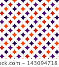 Halloween geometric pattern with orange and purple stars 143094718