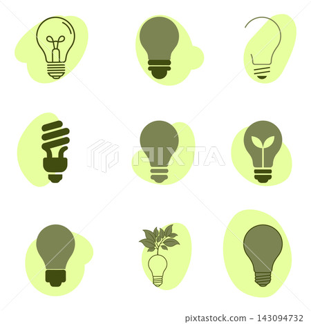 Set of vector light bulbs Set of vector light bulbs 143094732