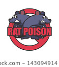 rat killer poison logo. vector illustration 143094914