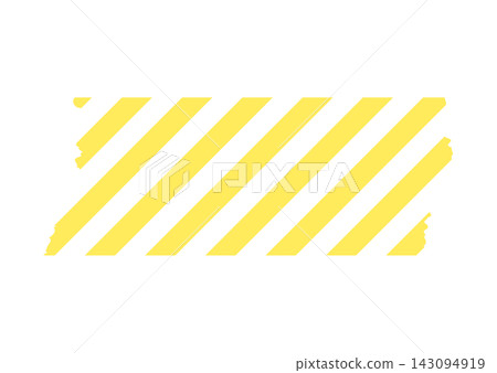 Cute striped masking tape illustration - yellow Cute striped masking tape illustration - yellow 143094919