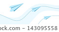 Paper plane set 143095558