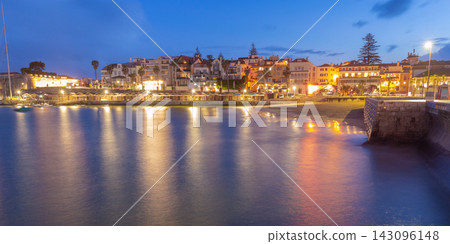Cascais Waterfront and Beach at Blue Hour, Portugal 143096148