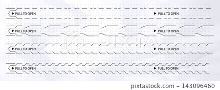 Perforated pull to open strip for paper package 143096460