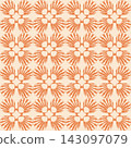 Orange scallop shells geometric seamless pattern 143097079