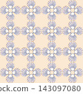 Watercolor pastel scallop shells seamless pattern 143097080