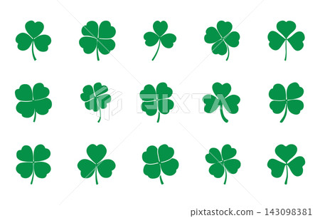 Shamrocks leaf svg set in white background, Shamrocks leaf vectors, Clover leaf svg, Shamrocks svg, Shamrocks leaf clipart, Shamrock clipart. Shamrocks leaf svg set in white background, Shamrocks leaf vectors, Clover leaf svg, Shamrocks svg, Shamrocks leaf clipart, Shamrock clipart. 143098381