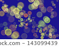 Abstract blue background with glowing circular bokeh and soft bubbles pattern 143099439