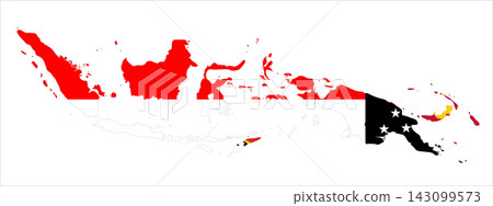 Flag map outline shape of Indonesia, Papua New Guinea and East Timor. Flags of countries fill the shapes with their colors. Symbol of regional cooperation, identity and partnership Flag map outline shape of Indonesia, Papua New Guinea and East Timor. Flags of countries fill the shapes with their colors. Symbol of regional cooperation, identity and partnership 143099573