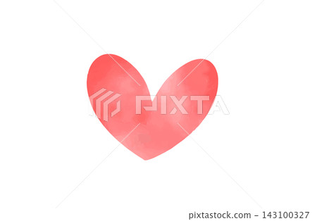Cute watercolor-style red heart vector illustration Cute watercolor-style red heart vector illustration 143100327