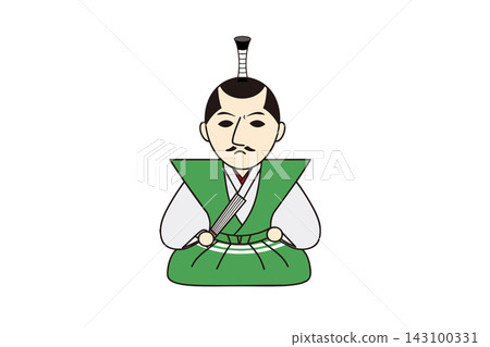 Illustration of a Sengoku-era warlord in the style of Nobunaga Illustration of a Sengoku-era warlord in the style of Nobunaga 143100331