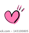 Hand-drawn heart vector 143100805