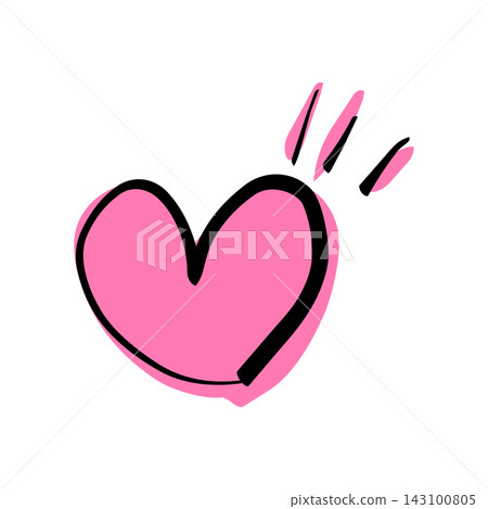 Hand-drawn heart vector Hand-drawn heart vector 143100805