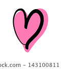 Hand-drawn heart vector 143100811