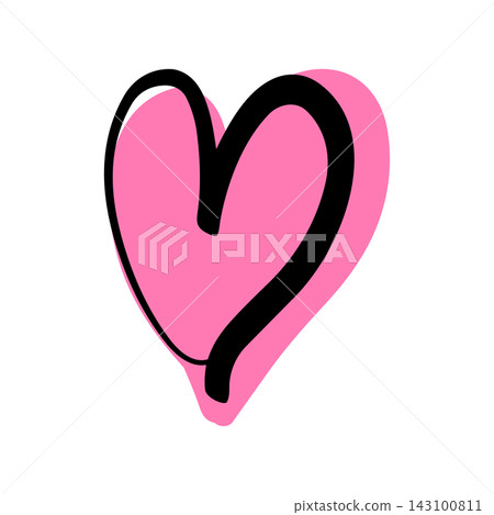 Hand-drawn heart vector Hand-drawn heart vector 143100811