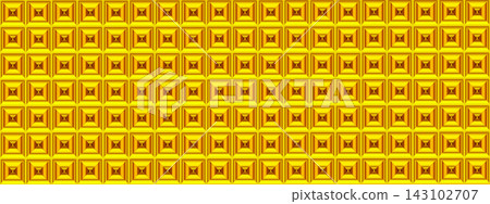 A seamless abstract background material featuring luxurious gold metal tiles. A seamless abstract background material featuring luxurious gold metal tiles. 143102707