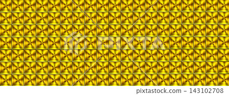 A seamless abstract background material featuring luxurious gold metal tiles. A seamless abstract background material featuring luxurious gold metal tiles. 143102708