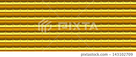 A seamless abstract background material featuring luxurious gold metal tiles. 143102709