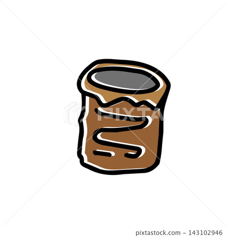 Hand-drawn illustration of a teacup 143102946