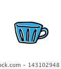 Hand-drawn illustration of a cup 143102948