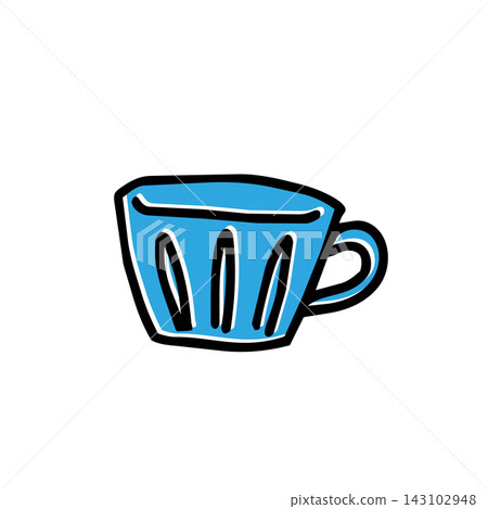 Hand-drawn illustration of a cup Hand-drawn illustration of a cup 143102948