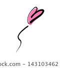 Hand-drawn heart vector 143103462
