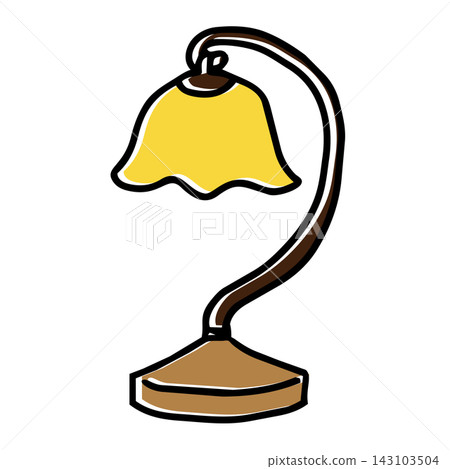 Hand-drawn illustration of a lamp Hand-drawn illustration of a lamp 143103504