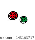Hand-drawn illustration of a button 143103717
