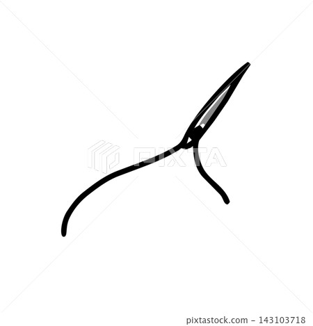 Hand-drawn illustration of needle and thread Hand-drawn illustration of needle and thread 143103718