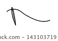 Hand-drawn illustration of needle and thread 143103719