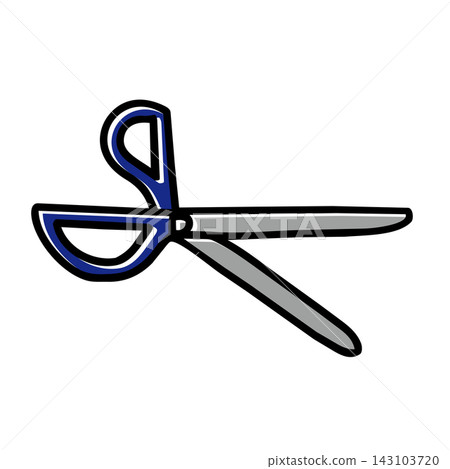 Hand-drawn illustration of scissors Hand-drawn illustration of scissors 143103720