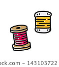 Hand-drawn illustration material of thread 143103722