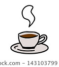 Hand drawn illustration material of coffee 143103799