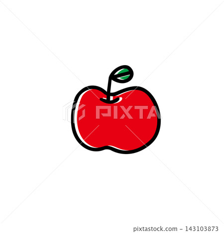 Hand-drawn illustration of an apple 143103873