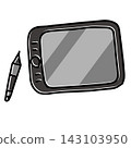 Tablet-drawn illustration materials 143103950
