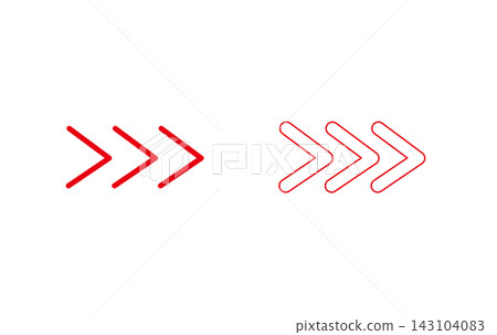 Simple red arrow Simple red arrow 143104083