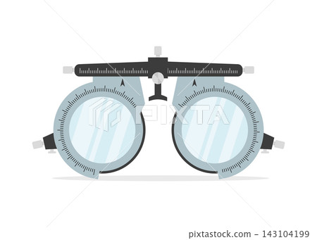 Ophthalmologist tool or trial frame glasses stock illustration Ophthalmologist tool or trial frame glasses stock illustration 143104199