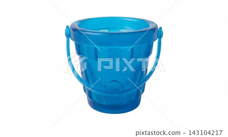 Blue plastic bucket candy on a white background with collectible isolated background colorful childhood decoration miniature adorable delicious confectionery homemade sugarcraft container Blue plastic bucket candy on a white background with collectible isolated background colorful childhood decoration miniature adorable delicious confectionery homemade sugarcraft container 143104217