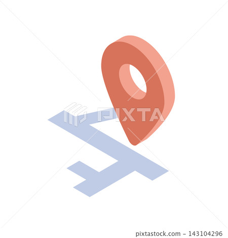 等距向量圖標,表示地圖和地圖標記(位置資訊/導航) 等距向量圖標,表示地圖和地圖標記(位置資訊/導航) 143104296