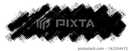 Grunge distressed edge dotted texture. Rough paint brush stroke background. Abstract distorted halftone paint frame. Rolled stamp ink dynamic scratch backdrop. Vector banner shape wallpaper Grunge distressed edge dotted texture. Rough paint brush stroke background. Abstract distorted halftone paint frame. Rolled stamp ink dynamic scratch backdrop. Vector banner shape wallpaper 143104472