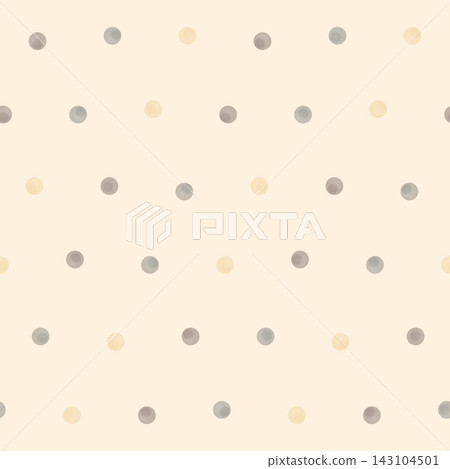 Marker-style neutral-colored polka dot seamless pattern Marker-style neutral-colored polka dot seamless pattern 143104501