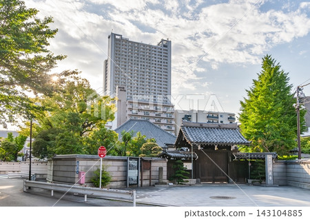 法泉寺正門及週邊城市景觀(東京都墨田區東向島) 法泉寺正門及週邊城市景觀(東京都墨田區東向島) 143104885