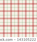 Seamless Christmas plaid tartan pattern. Red green checkered lines on cream background. Retro vintage vector illustration for flannel shirt, fabric textile print, wrapping paper, holiday wallpaper. 143105222