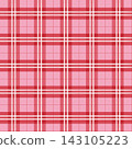 Seamless cute pink and red plaid tartan pattern background. Sweet checkered geometric vector illustration for girls clothing, fabric textile print, Valentine wrapping paper, and retro wallpaper. 143105223