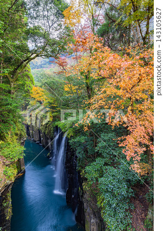宮崎縣高千穗峽,秋色絢麗,美不勝收。 宮崎縣高千穗峽,秋色絢麗,美不勝收。 143105627