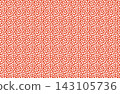 Maple leaf Japanese pattern seamless pattern (white on red background) 143105736