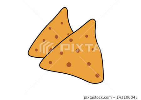 Simple samosas on white background 143106045