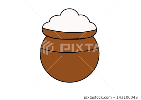 Simple illustration of a traditional Indian pot. Simple illustration of a traditional Indian pot. 143106049