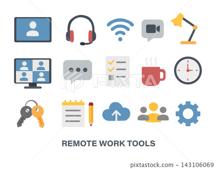 icons for remote work tools. 143106069