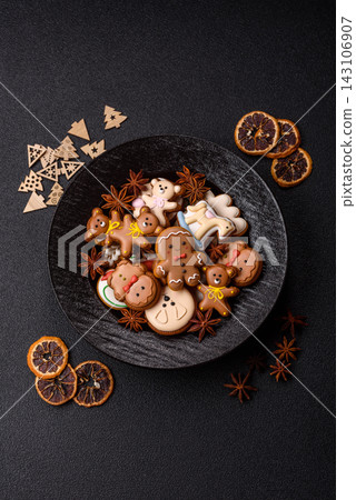 Sweet, colorful, homemade Christmas gingerbread cookies. Christmas gingerbread cookies Sweet, colorful, homemade Christmas gingerbread cookies. Christmas gingerbread cookies 143106907