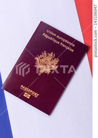 French passport for travel, immigration, education, and business. French passport 143106947